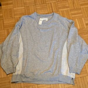 NWT aerie Women’s Oversized Light Gray Crewneck Sweatshirt